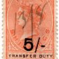 (I.B) QV Revenue : Transfer Duty 5/- (1890)