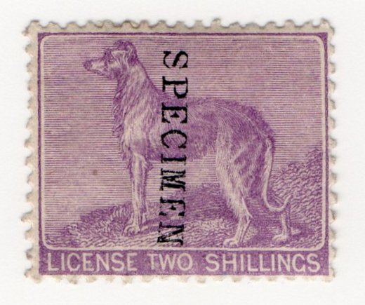 (I.B) QV Revenue : Ireland Dog Licence 2/- (1865)