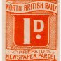 (I.B) North British Railway : Newspaper Parcel 1d