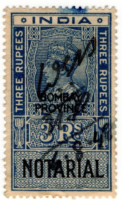 (I.B) India Revenue : Notarial 3R (Bombay Province)