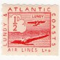 (I.B) Lundy & Atlantic Coasts Air Lines Ltd : ½d Red