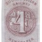 (I.B) London & South Western Railway : Newspaper Ticket 4d