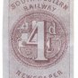 (I.B) London & South Western Railway : Newspaper Ticket 4d