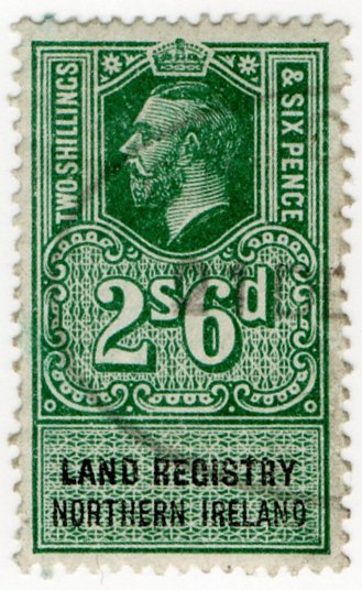 (I.B) George V Revenue : Land Registry (Northern Ireland) 2/6d