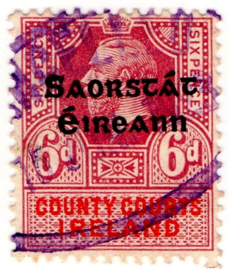 (I.B) George V Revenue : County Courts Ireland 6d OP
