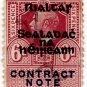 (I.B) George V Revenue : Contract Note (Ireland) 6d OP