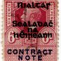 (I.B) George V Revenue : Contract Note (Ireland) 6d OP