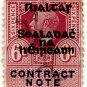 (I.B) George V Revenue : Contract Note (Ireland) 6d OP
