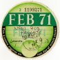 (I.B) GB Revenue : Car Tax Disc (Ford 1971)