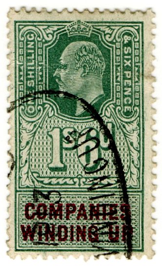 (I.B) Edward VII Revenue : Companies Winding Up 1/6d