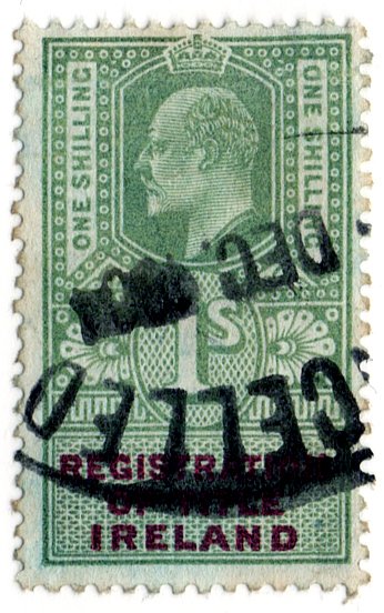 (I.B) Edward VII Revenue : Ireland Registration of Title 1/-