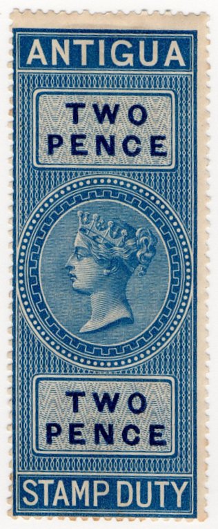 (I.B) Antigua Revenue : Duty Stamp 2d