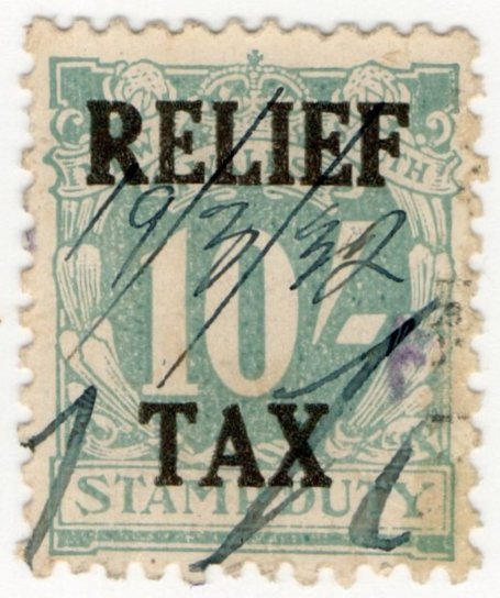 (I.B) Australia - NSW Revenue : Relief Tax 10/-