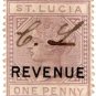 (I.B) St Lucia Revenue : Duty Stamp 1d