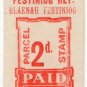 (I.B) Festiniog Railway : Parcel Stamp 2d (Blaenau Festiniog)