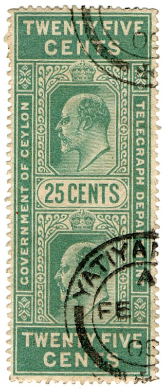 (I.B) Ceylon Telegraphs : 25c