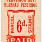 (I.B) Festiniog Railway : Parcel Stamp 6d (Blaenau Festiniog)