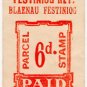 (I.B) Festiniog Railway : Parcel Stamp 6d (Blaenau Festiniog)