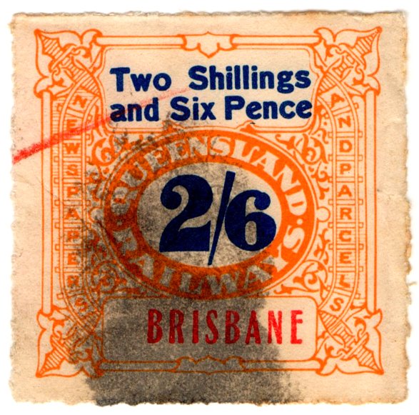 (I.B) Australia - Queensland Railways : Parcel 2/6d (Brisbane)