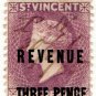 (I.B) St Vincent Revenue : Duty Stamp 3d