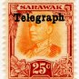 (I.B) Sarawak Telegraphs : Overprint 25c
