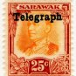 (I.B) Sarawak Telegraphs : Overprint 25c