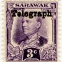 (I.B) Sarawak Telegraphs : Overprint 3c
