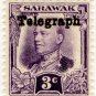 (I.B) Sarawak Telegraphs : Overprint 3c