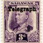 (I.B) Sarawak Telegraphs : Overprint 3c