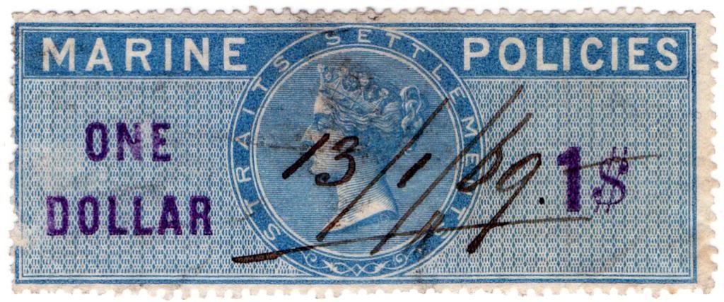 (I.B) Straits Settlements Revenue : Marine Policies $1