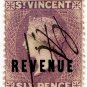(I.B) St Vincent Revenue : Duty Stamp 6d