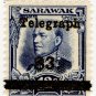 (I.B) Sarawak Telegraphs : Overprint $3 on 12c