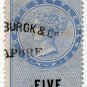 (I.B) Straits Settlements Revenue : Duty $5