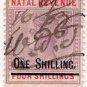 (I.B) Natal Revenue : Duty Stamp 1/- on 4/- OP