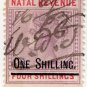 (I.B) Natal Revenue : Duty Stamp 1/- on 4/- OP