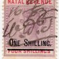 (I.B) Natal Revenue : Duty Stamp 1/- on 4/- OP