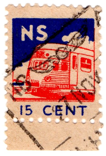 (I.B) Netherlands Railway : Parcel Stamp 15c