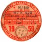 (I.B) GB Revenue : Car Tax Disc (Ariel Motorcycle & Sidecar 1959)