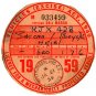 (I.B) GB Revenue : Car Tax Disc (Ariel Motorcycle & Sidecar 1959)