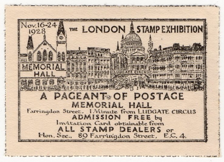 (I.B) Cinderella Collection : London Stamp Exhibition 1928