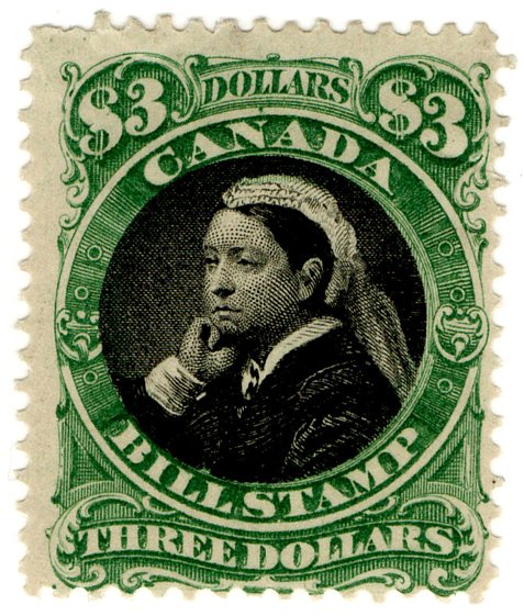 (I.B) Canada Revenue : Bill Stamp $3