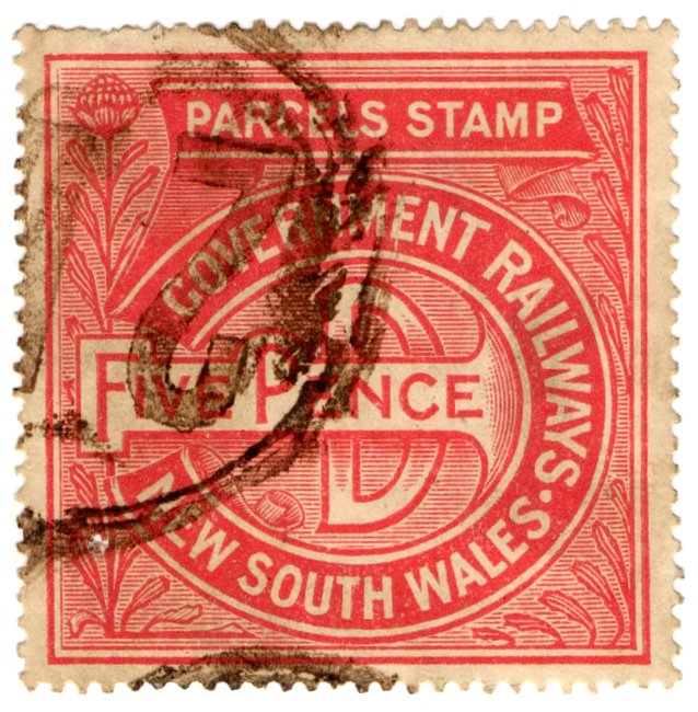 (I.B) Australia - NSW Railways Parcel 5d (inv watermark)