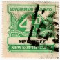 (I.B) Australia - NSW Railways Parcel 4d (Menindee) inverted watermark