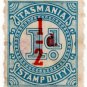 (I.B) Australia - Tasmania Revenue : Stamp Duty ½d on 1d