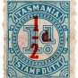 (I.B) Australia - Tasmania Revenue : Stamp Duty &Acirc;&frac12;d on 1d