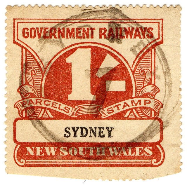 (I.B) Australia - NSW Railways Parcel 1/- (Sydney)