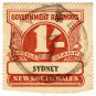 (I.B) Australia - NSW Railways Parcel 1/- (Sydney)