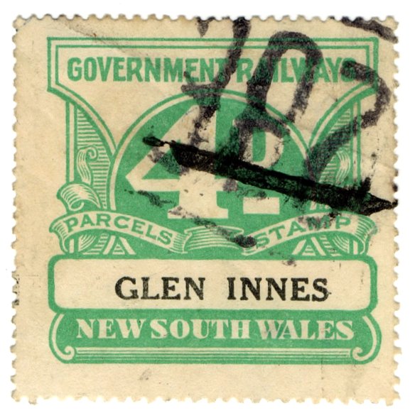 (I.B) Australia - NSW Railways Parcel 4d (Glen Innes)