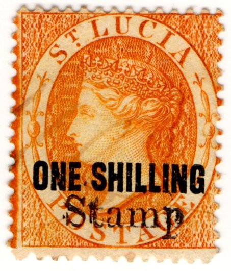 (I.B) St Lucia Revenue : Duty Stamp 1/-