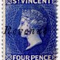 (I.B) St Vincent Revenue : Duty Stamp 4d